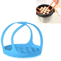 Silicone Steamer Egg Cooker Silicone Steamer Basket, Size:8 Inches(Sky Blue)