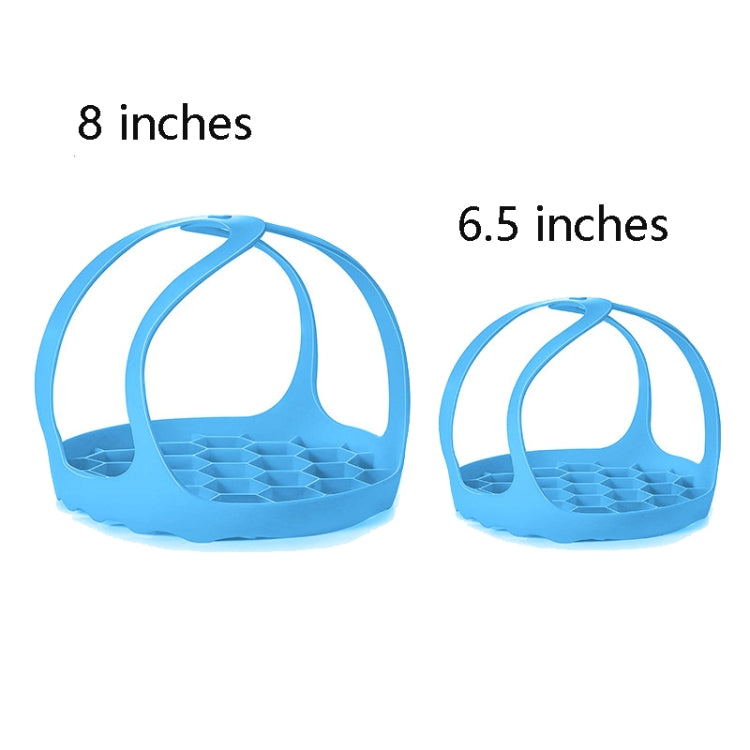 Silicone Steamer Egg Cooker Silicone Steamer Basket, Size:8 Inches(Sky Blue)