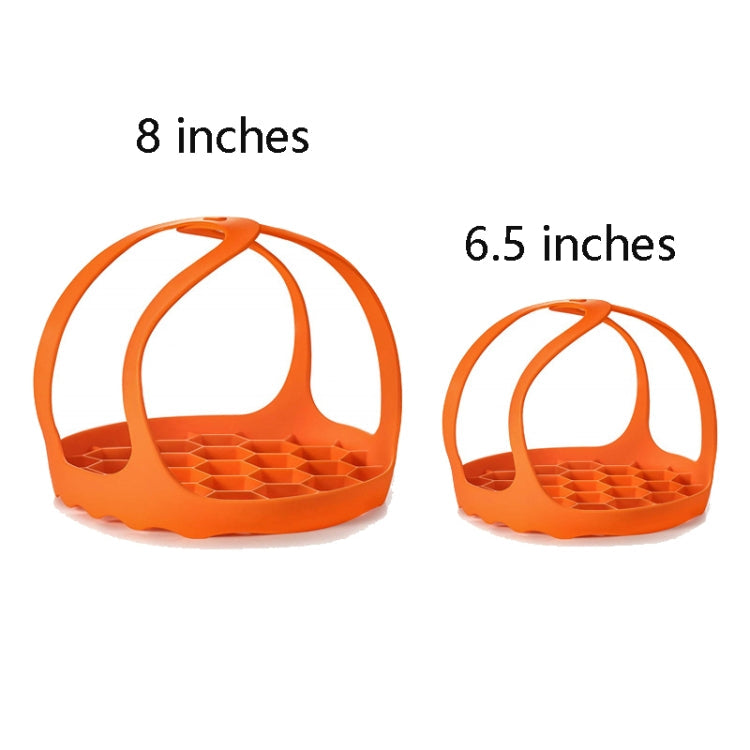 Silicone Steamer Egg Cooker Silicone Steamer Basket, Size:6.5 Inches(Orange)