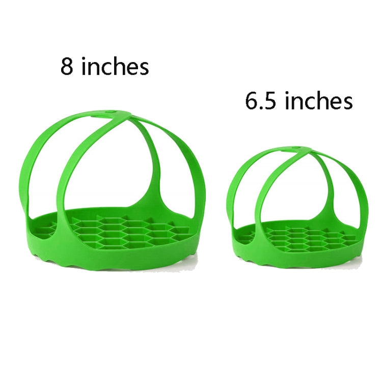 Silicone Steamer Egg Cooker Silicone Steamer Basket, Size:6.5 Inches(Green)