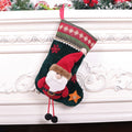 Small Christmas Stocking Flannel Gift Bag Christmas Pendant Decorations(Old Man)