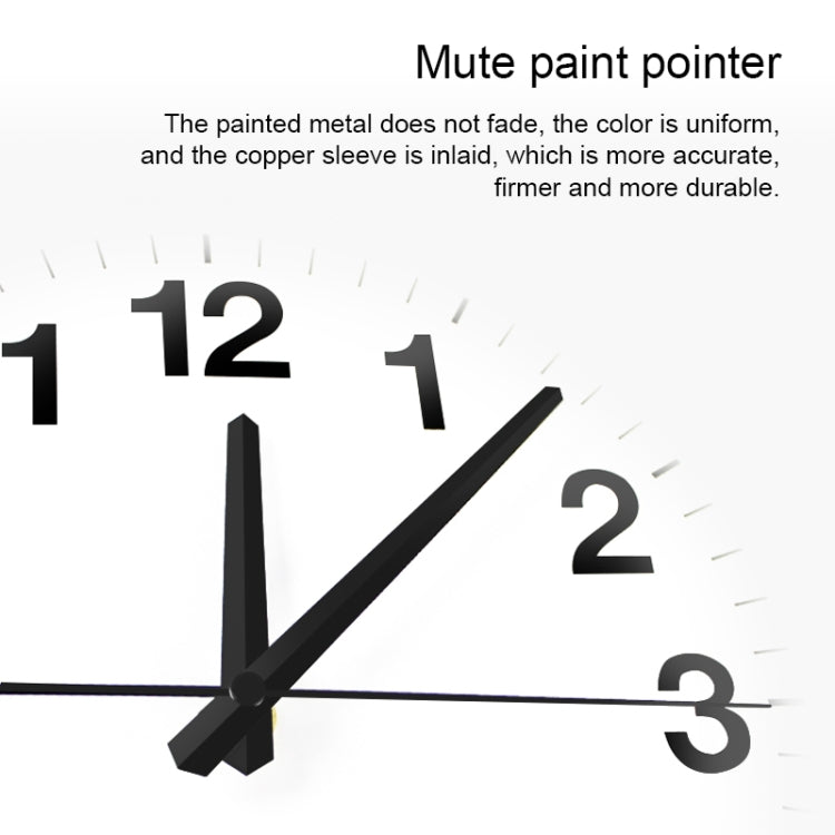 Smart Network Automatic Time Synchronization Wifi Wall Clock Modern Minimalist Silent Living Room Clock, Size:12 inch(Silver)