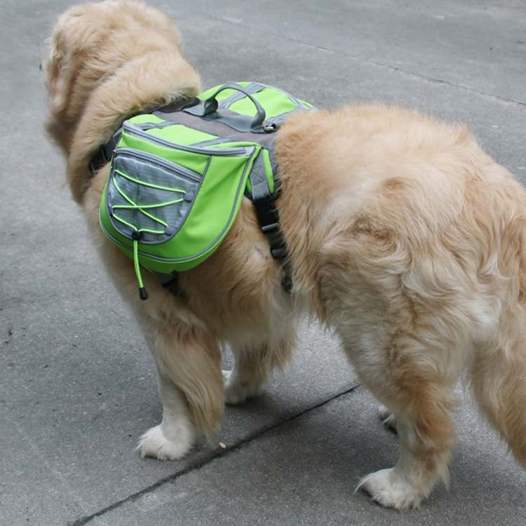 Self-Portable Backpack For Dogs Out Of The Backpack Breathable Mesh Pet Bag, Specification: L(Green)