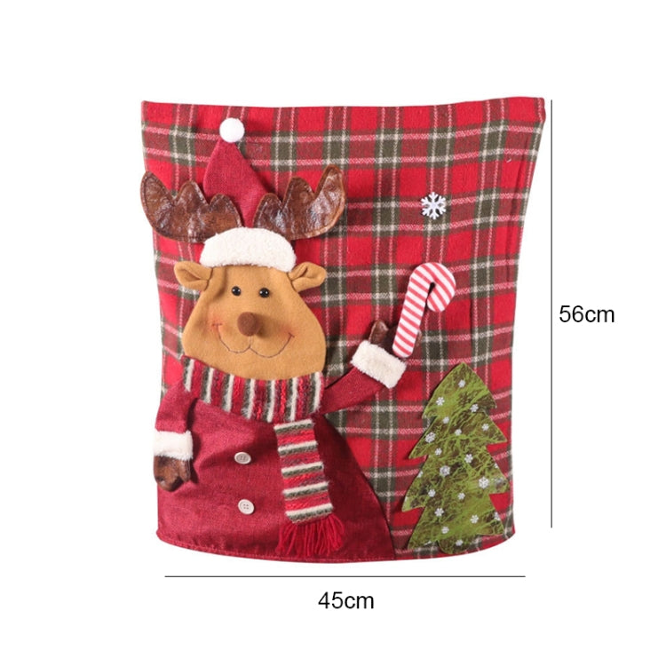 Christmas Decoration Linen Chair Cover(Elk)
