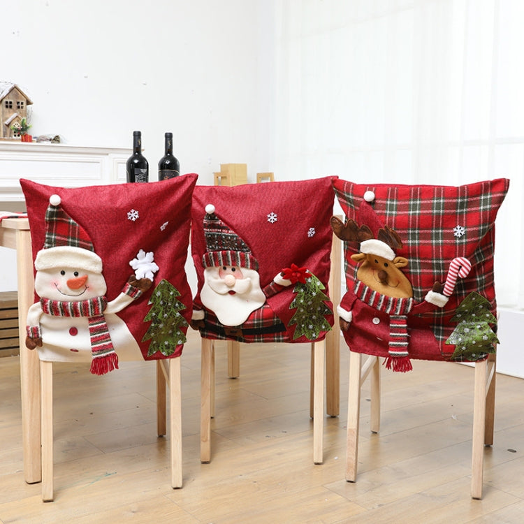 Christmas Decoration Linen Chair Cover(The Elderly)