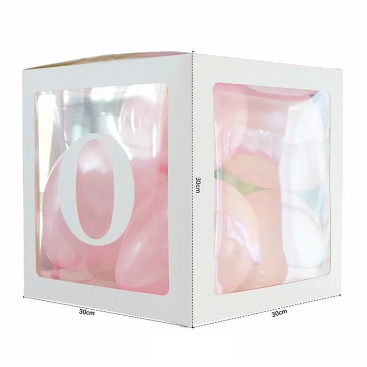 Wedding Birthday Party Decoration Transparent Letter Balloon Box(White Baby)