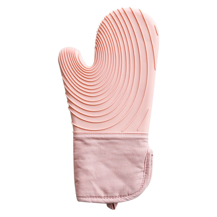 Thickened Silicone Gloves Household Microwave Oven Anti-Scald Insulation Glove(Pink)
