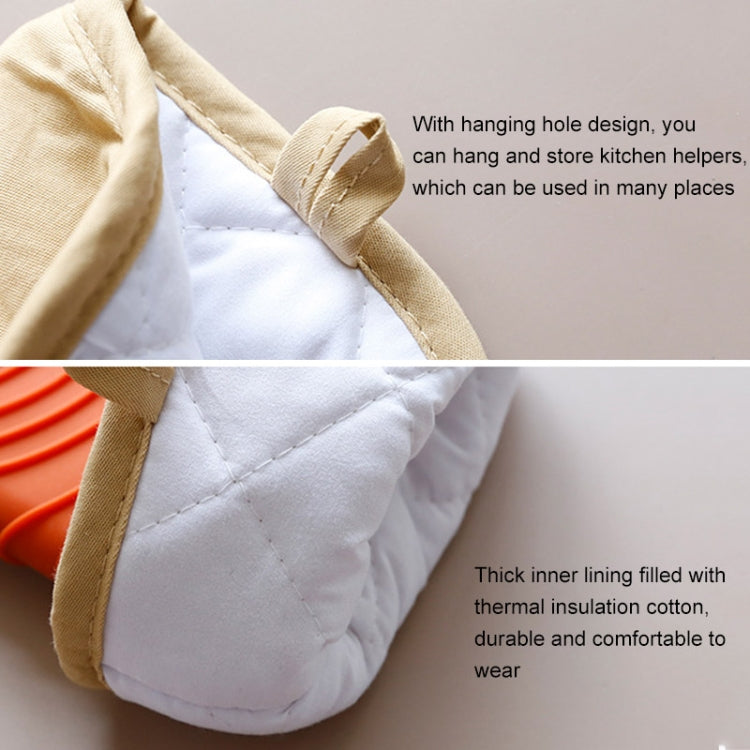 Thickened Silicone Gloves Household Microwave Oven Anti-Scald Insulation Glove(Light blue)