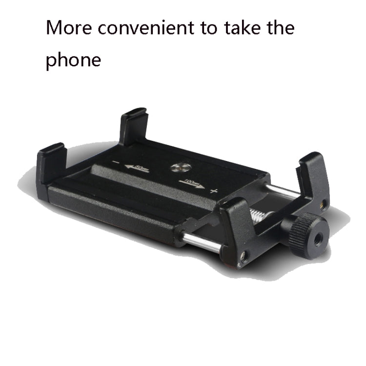 2 PCS Aluminum Alloy Bicycle Mobile Phone Holder Motorcycle Mobile Phone Navigation Bracket Electric Motorcycle Hand Rack(Silver (Handlebar Style))