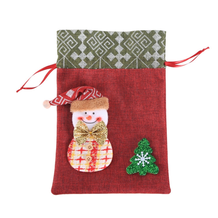 Creative Christmas Gift Bag Children Burlap Beam Apple Bag Candy Cookie Bag(Old Man)