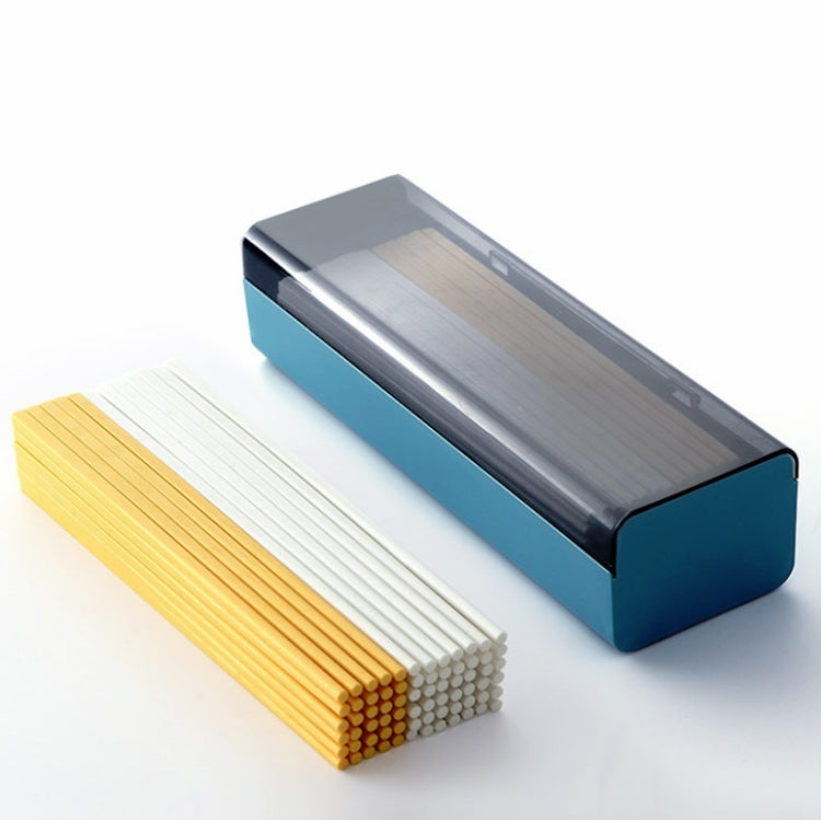 Household Kitchen Plastic Dust-Proof Drain Separator Chopstick Holder Storage Box(Blue)
