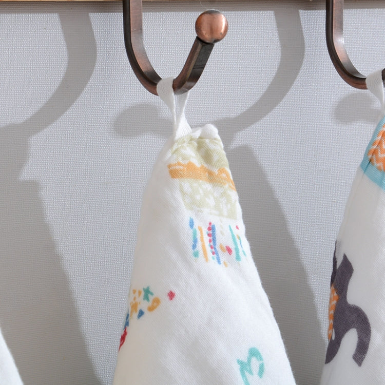 5 PCS Six-Layer Gauze Cotton Baby Square Handkerchief Saliva Towel Styles Random Delivery, Size:25x25cm