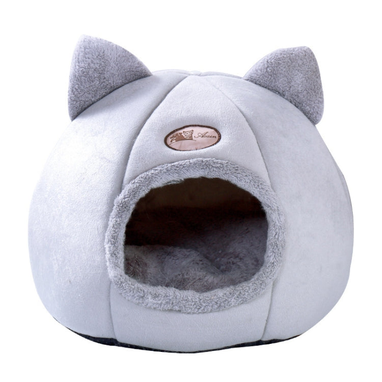 Winter Semi-Closed Warm & Velvet Round Pet Nest, Size:XL 40x40x40cm