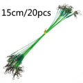 20 PCS Luya Front Wire With Pin Wire Anti-bite Wire, Size:15CM(Green)