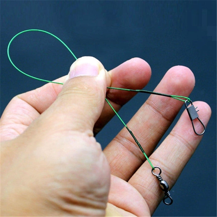 20 PCS Luya Front Wire With Pin Wire Anti-bite Wire, Size:20CM(Black)