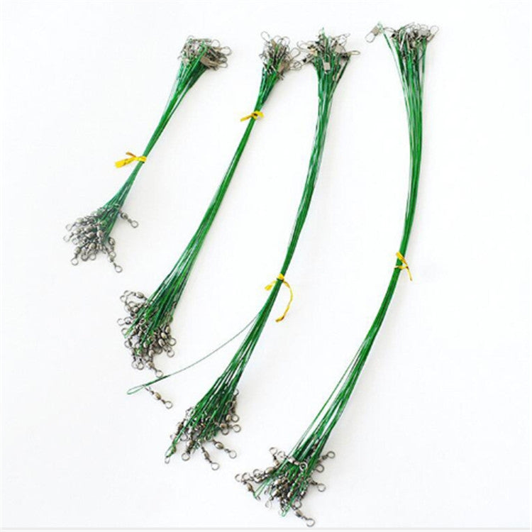 20 PCS Luya Front Wire With Pin Wire Anti-bite Wire, Size:25CM(Black)