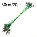 20 PCS Luya Front Wire With Pin Wire Anti-bite Wire, Size:30CM(Green)