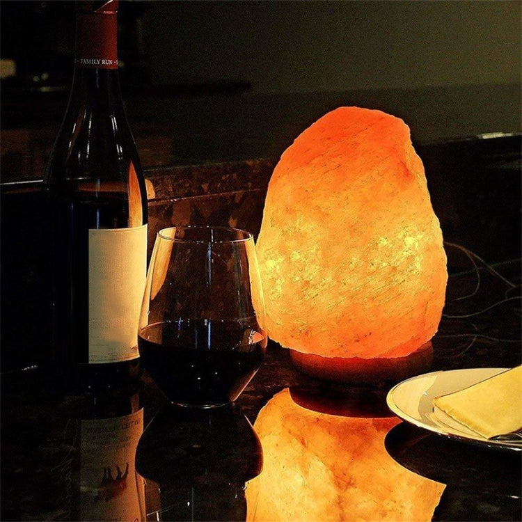 USB Power Himalayan Crystal Rock Salt Desk Lamp Night Light With Wood Base & E14 Bulb & Switch, Size:2-3kg(Colorful Light)