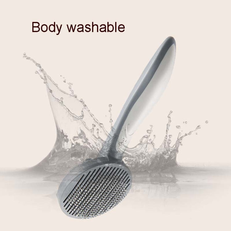 Pet Self-Cleaning Comb Cat Comb Dog Needle Comb Cat Hair Removal Comb Floating Brush( Cherry Blossom Color)