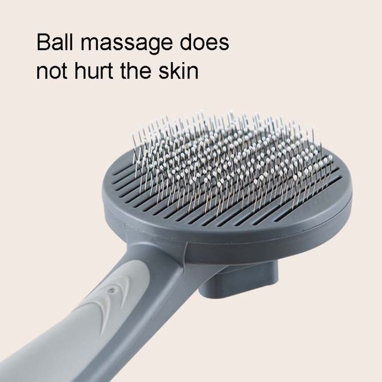 Pet Self-Cleaning Comb Cat Comb Dog Needle Comb Cat Hair Removal Comb Floating Brush( Cherry Blossom Color)
