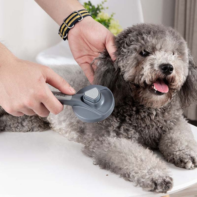 Pet Self-Cleaning Comb Cat Comb Dog Needle Comb Cat Hair Removal Comb Floating Brush( Cherry Blossom Color)