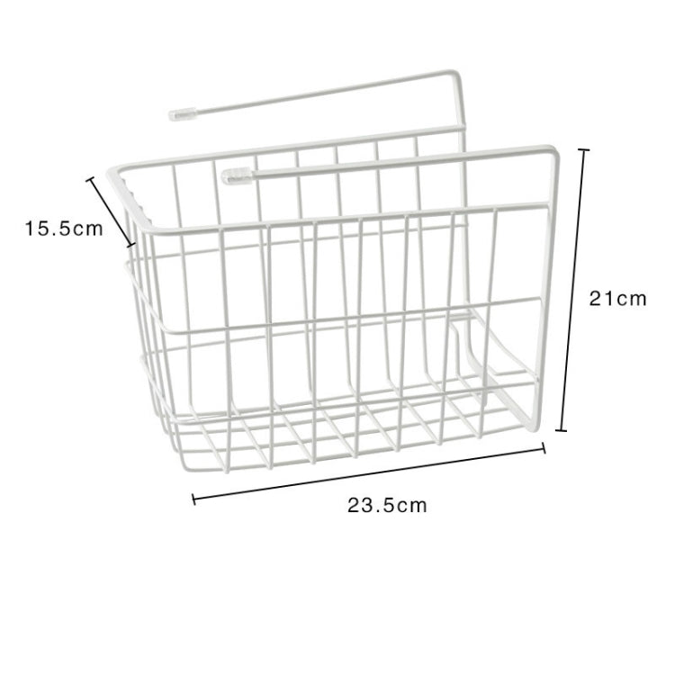 Closet Storage Rack Under The Partition Hanging Basket Storage Basket(White)