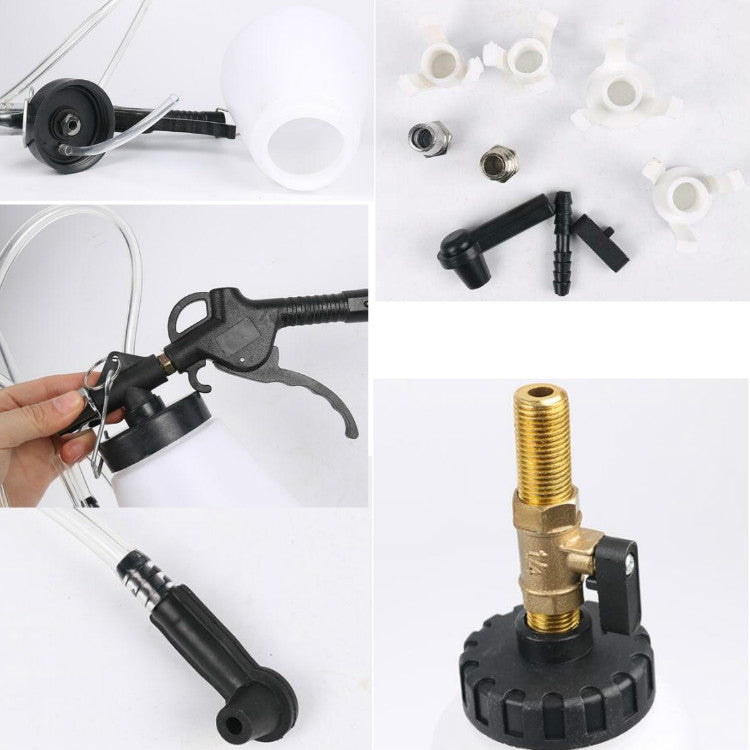 Pneumatic Brake Fluid Changer Automobile Brake Fluid Replacement Joint Filler Emptying Tool Brake Fluid Change Tool, Style:Single Pot
