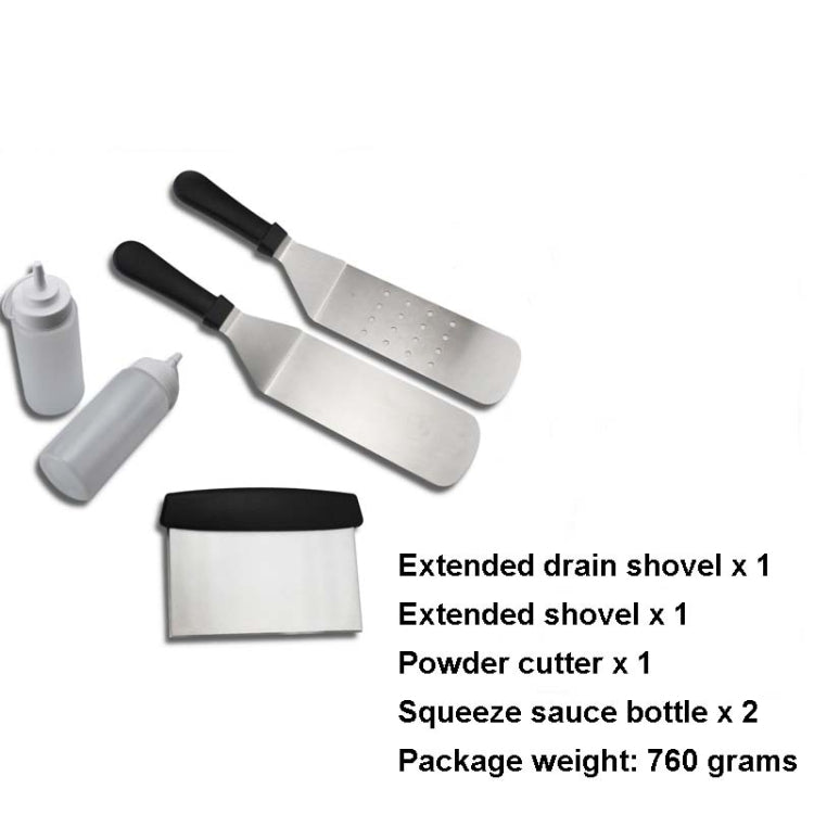 5 PCS/Set Outdoor Stainless Steel Barbecue Tool Set Tomato Sauce Bottle BBQ Grill Set
