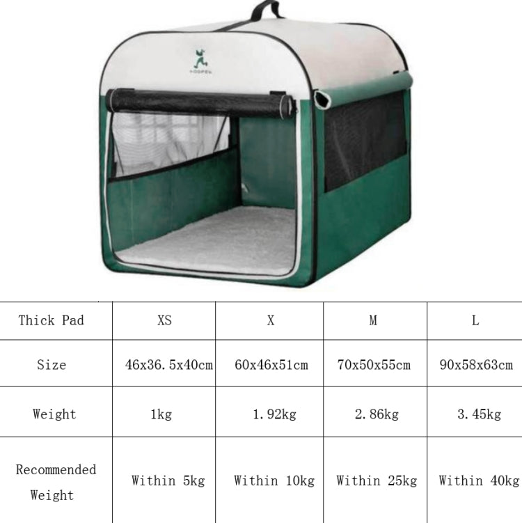 Hoopet Pet Tent Composite Cloth Four Seasons General Indoor & Outdoor Pet Nest, Specification:M( Green)