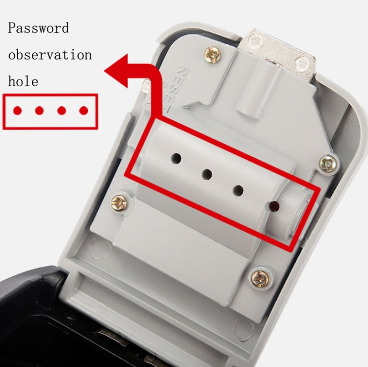 Wall-Mounted Key Code Box Construction Site Home Decoration Four-Digit Code Lock Key Box(Red)