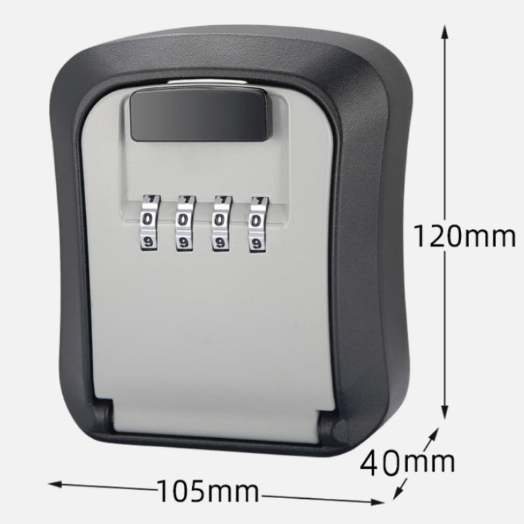 Wall-Mounted Key Code Box Construction Site Home Decoration Four-Digit Code Lock Key Box(Yellow)