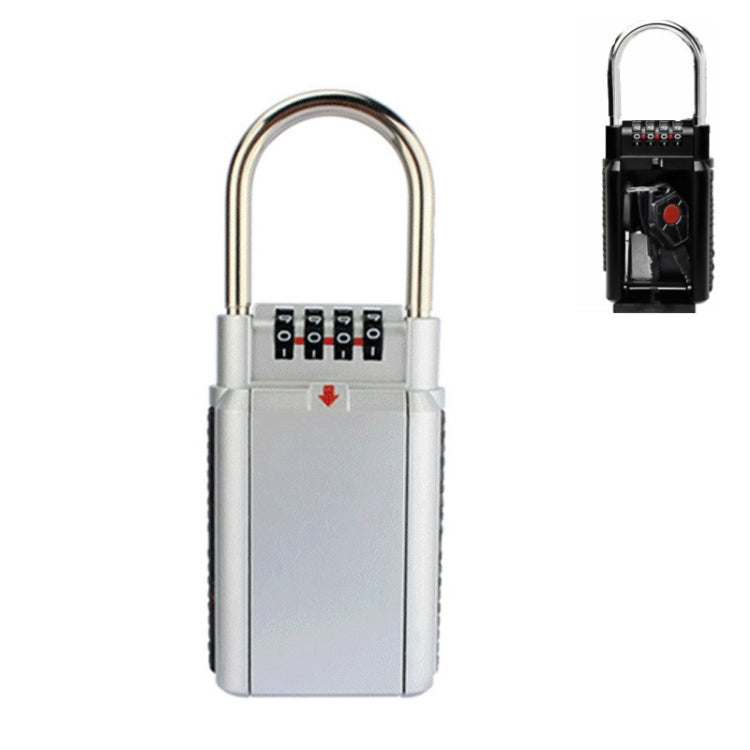 Password Key Box Household Wall-Mounted Decoration Site Password Box(Silver)