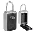 Password Key Box Wall-Mounted Metal Box Password Box Outdoor Key Anti-Theft Storage Box, Specification: Regular(Silver Black)