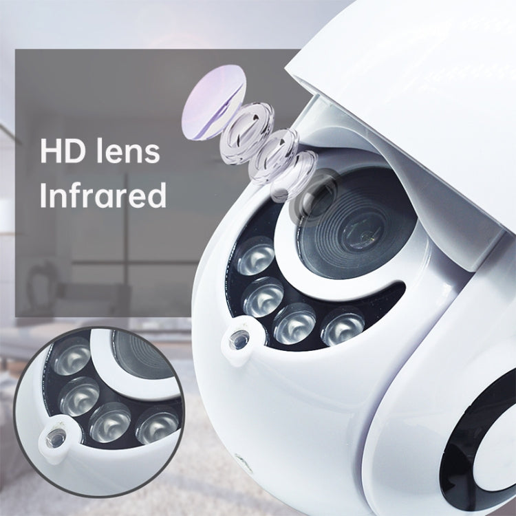 OU-A1IN PTZ Control 355 Degree Rotation Infrared WiFi Smart Dome Camera, Two-Way Voice Intercom Monitor(US Plug)