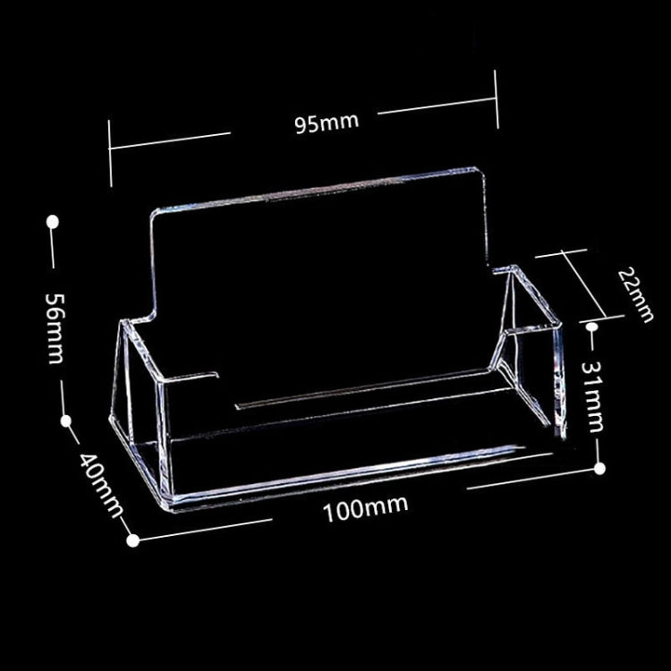 Acrylic Transparent Name Card Holder Desktop Showcase(White)