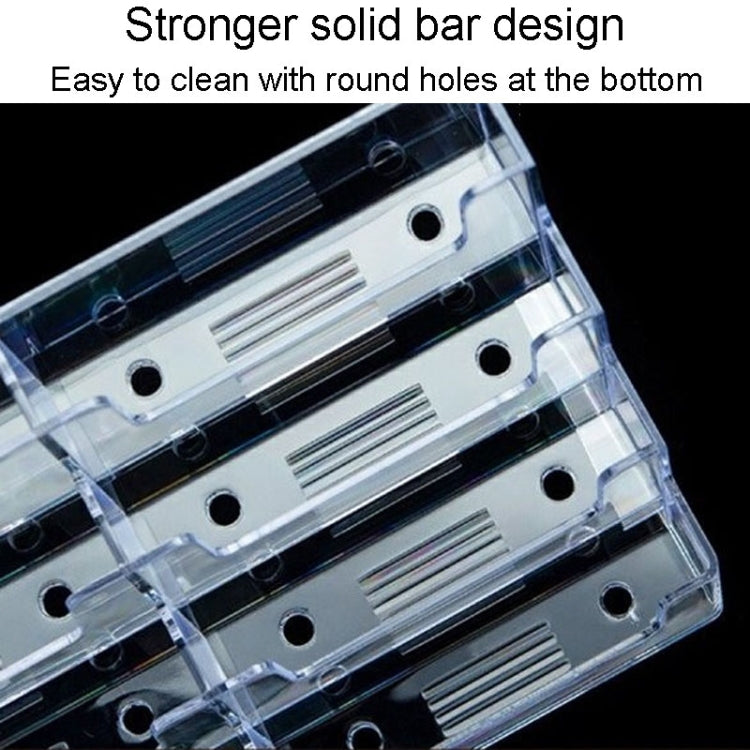 Acrylic Transparent Name Card Holder Desktop Showcase(White)