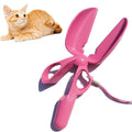Dog Cat Pit Picker Pet Manure Picker Scissor Type Poop Shovel Pet Cleaning Products(Pink)
