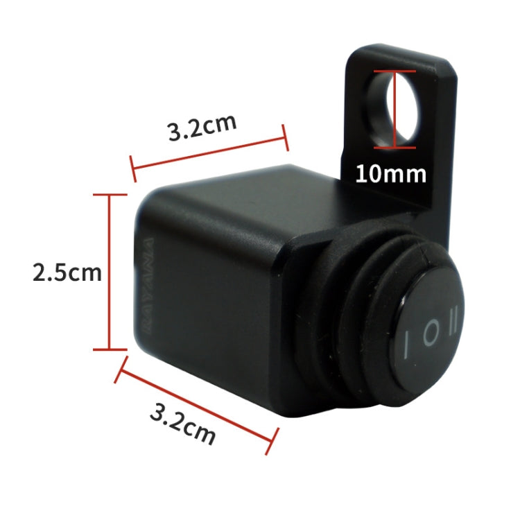 RAYANA Motorcycle Off-Road Vehicle Modification Parts Aluminum Alloy Mirror Seat Switch Headlight Spotlight Double Flash Steering Switch(Waterproof One in Two Out (Hole on the Right))(Waterproof One in Two Out (Hole on the Right))