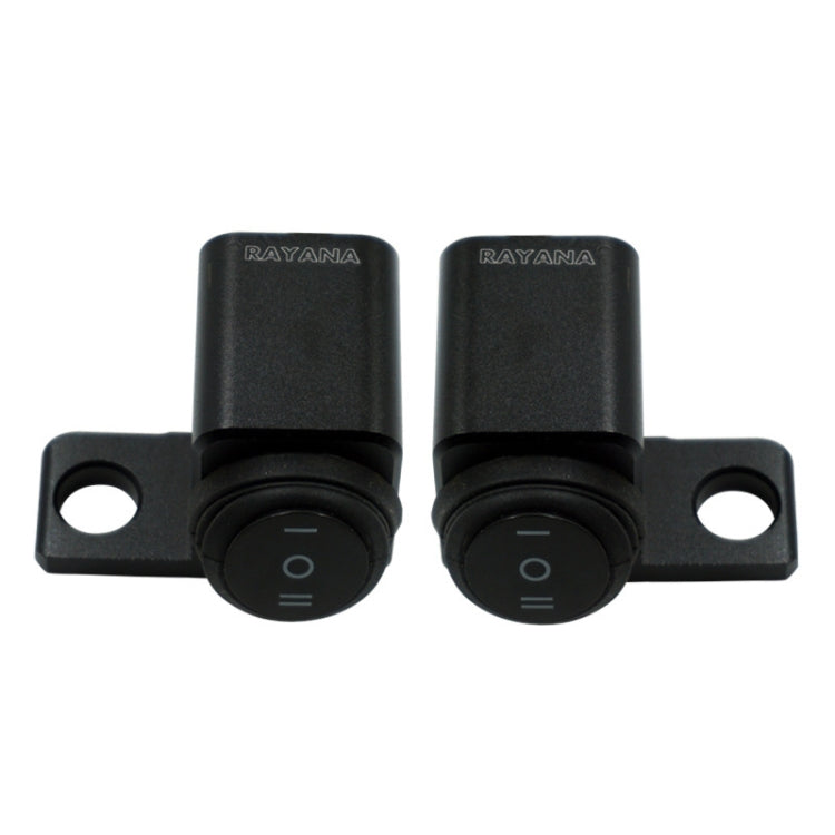 RAYANA Motorcycle Off-Road Vehicle Modification Parts Aluminum Alloy Mirror Seat Switch Headlight Spotlight Double Flash Steering Switch(Waterproof One in Two Out (Hole on the Right))(Waterproof One in Two Out (Hole on the Right))