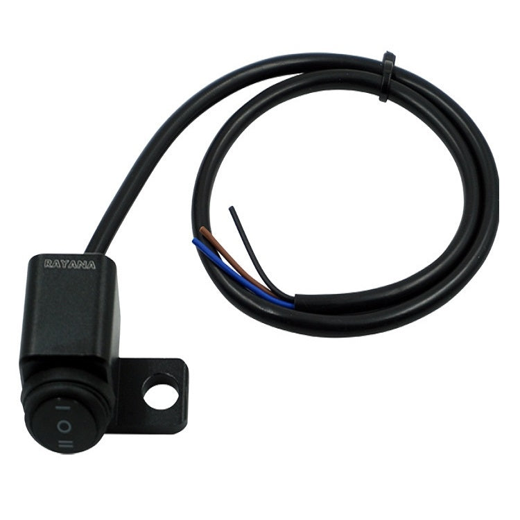 RAYANA Motorcycle Off-Road Vehicle Modification Parts Aluminum Alloy Mirror Seat Switch Headlight Spotlight Double Flash Steering Switch(Waterproof One in Two Out (Hole on the Right))(Waterproof One in Two Out (Hole on the Right))