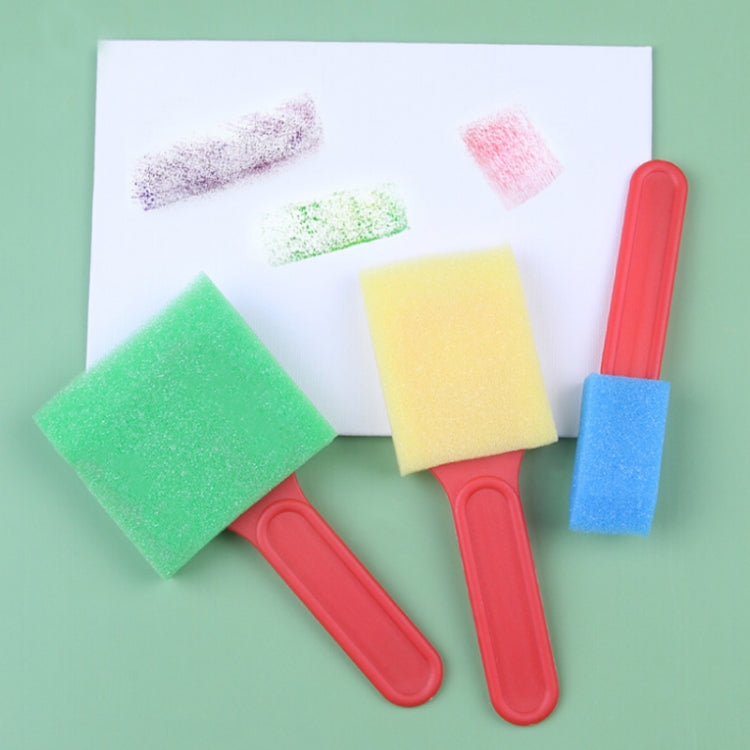2 Sets Sponge Painting Brush Children Art Painting Seal Tool(3 PCS/Set Film Brush)