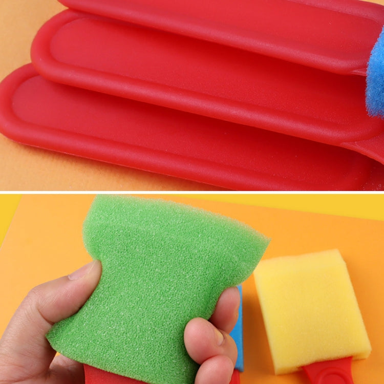 2 Sets Sponge Painting Brush Children Art Painting Seal Tool(3 PCS/Set Film Brush)