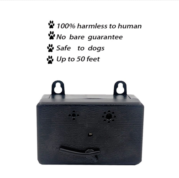 Ultrasonic Dog Repeller Pet Automatic Bark Stopper Dog Training Supplies, Specification: CSB20 (Rechargeable)(Black)