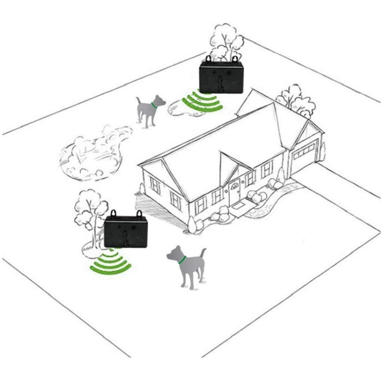 Ultrasonic Dog Repeller Pet Automatic Bark Stopper Dog Training Supplies, Specification: CSB19 (Battery Type)(Black)