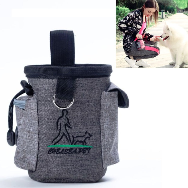 Pet Training Waist Bag Outdoor Multifunctional Snack Bag Pet Supplies(Light Grey)