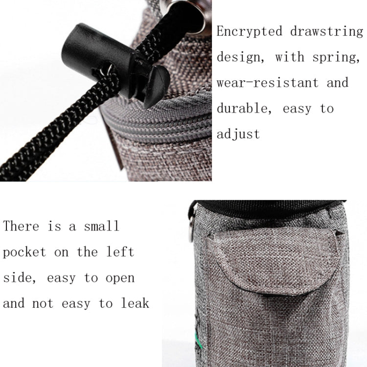 Pet Training Waist Bag Outdoor Multifunctional Snack Bag Pet Supplies(Light Grey)