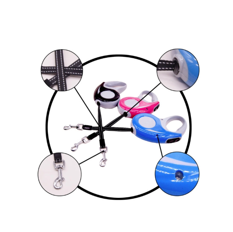 Automatic Pet Traction Device Household Dog Walking Retractable Traction Rope, Length:5m(Pink)