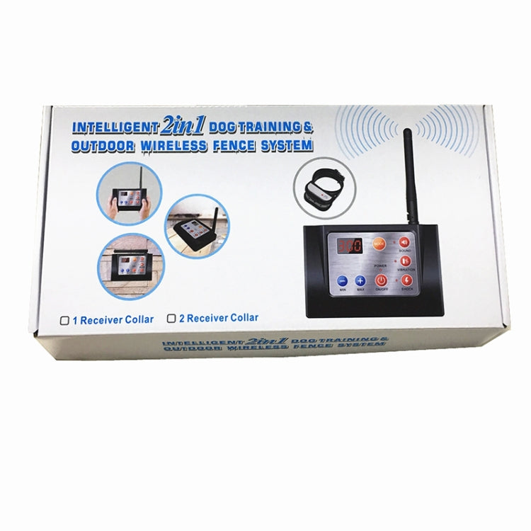2 In 1 Smart Wireless Waterproof Fence Remote Dog Trainer with Collar, Style:420G(AU Plug)