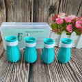 4pcs/pack Cat Bathing Scratch-Proof Foot Cover(Light Blue)