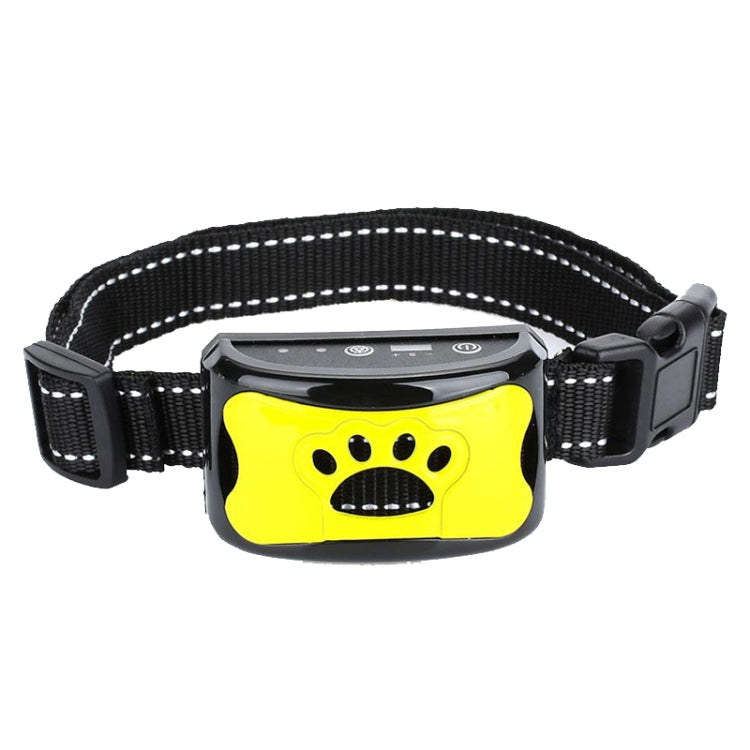 Rechargeable Waterproof Intelligent Identification Automatic Lock Bark Stop(Lemon Yellow)